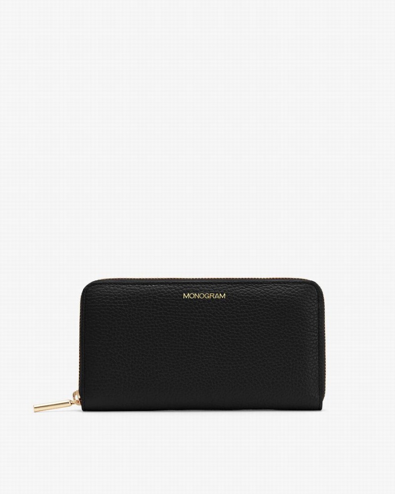 Carteras Cuyana Classic Zip Around Mujer Negras | QOK3496RX