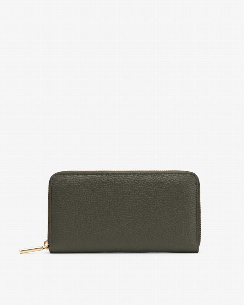 Carteras Cuyana Classic Zip Around Mujer Verde Oscuro | KGX1674QH