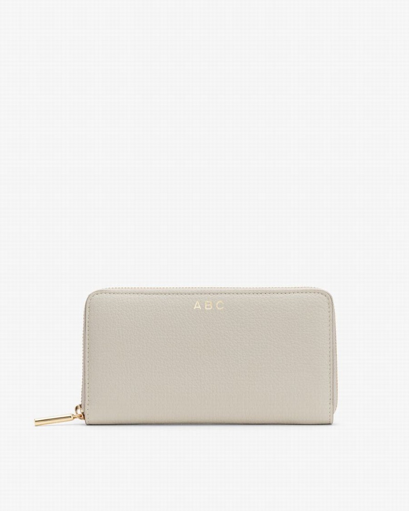 Carteras Cuyana Classic Zip Around Mujer Gris Claro | LES2540WB