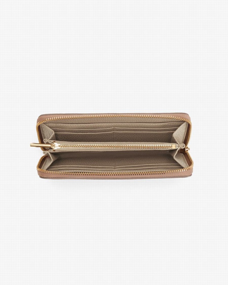 Carteras Cuyana Classic Zip Around Mujer Kaki Gris | RJO9060WD
