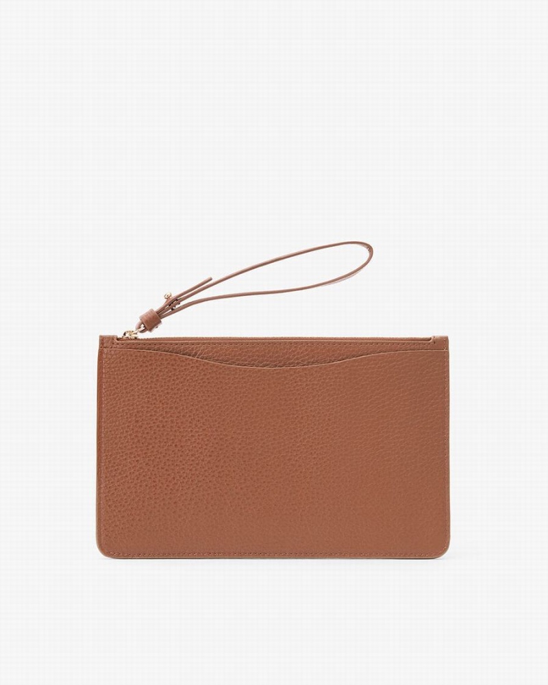 Carteras Cuyana Slim Wristlet Mujer Marrones | IDG9676KF