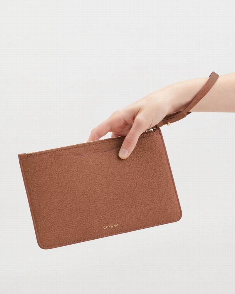 Carteras Cuyana Slim Wristlet Mujer Marrones | IDG9676KF
