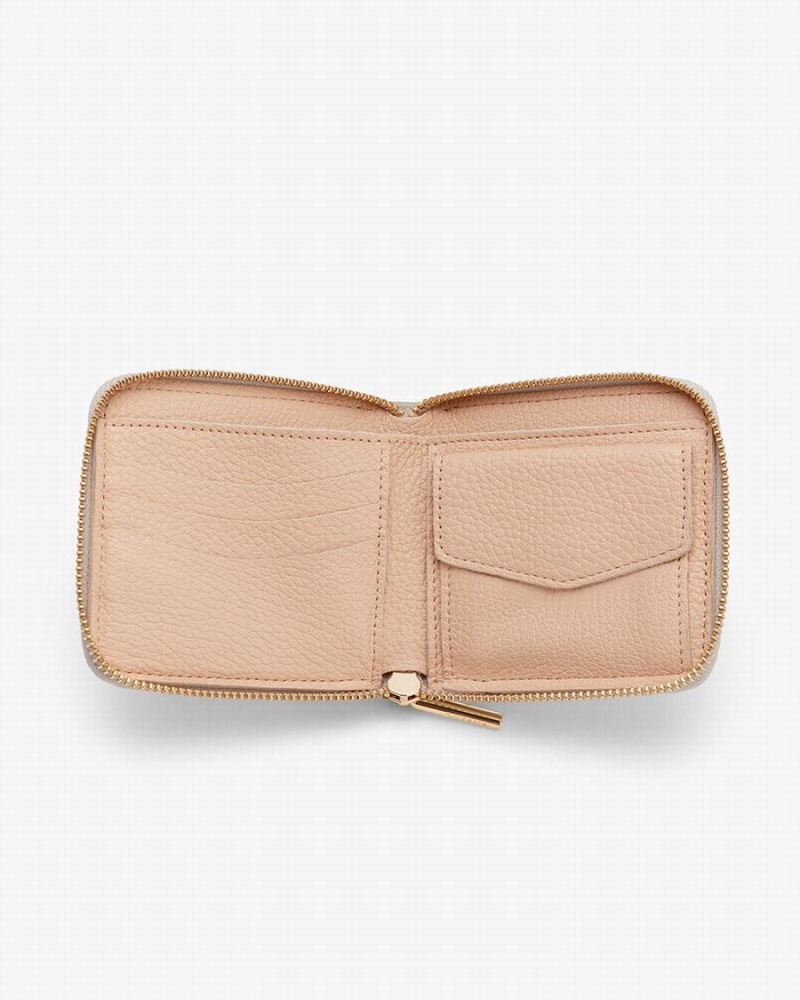Carteras Cuyana Small Classic Zip Around Mujer Gris Claro | UUZ3637LD