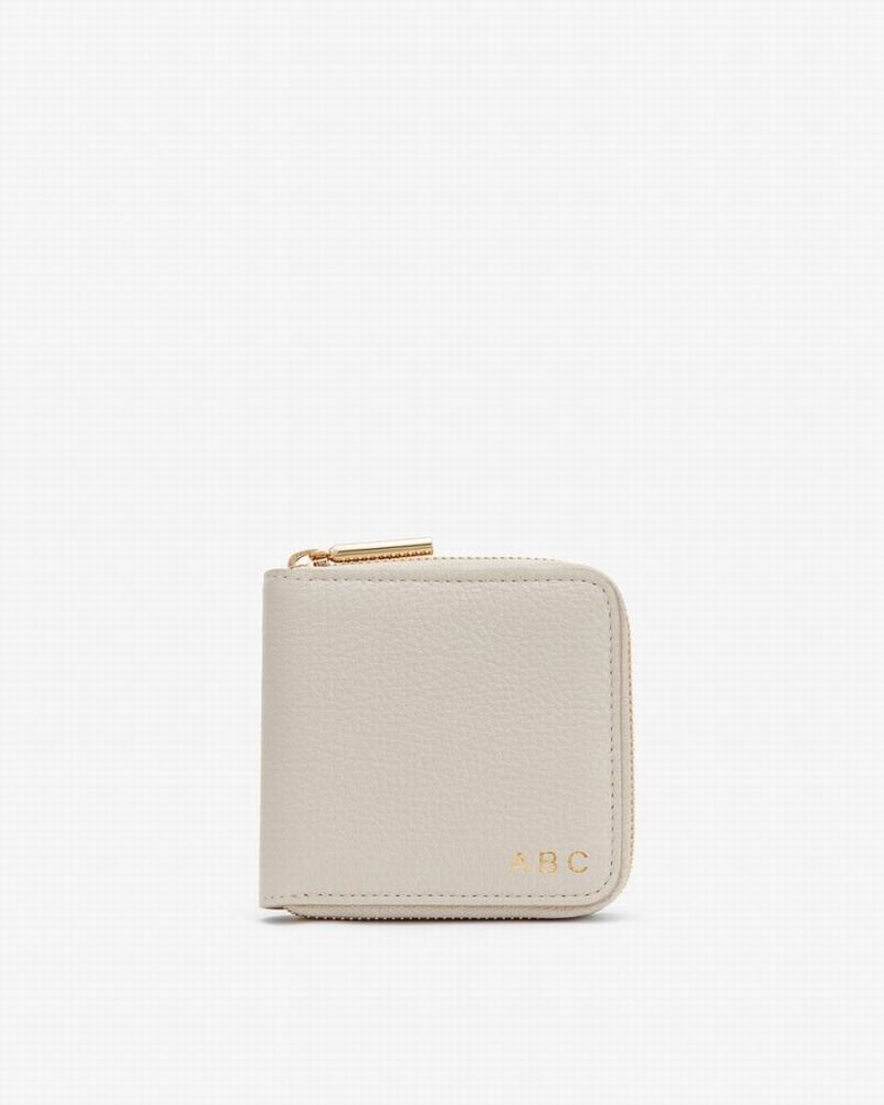 Carteras Cuyana Small Classic Zip Around Mujer Gris Claro | UUZ3637LD