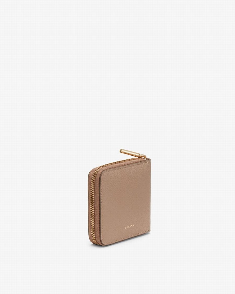Carteras Cuyana Small Classic Zip Around Mujer Kaki | SSS8347WG