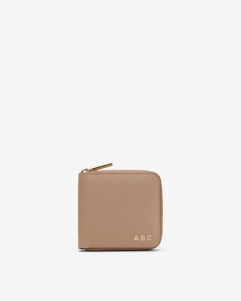 Carteras Cuyana Small Classic Zip Around Mujer Kaki | SSS8347WG