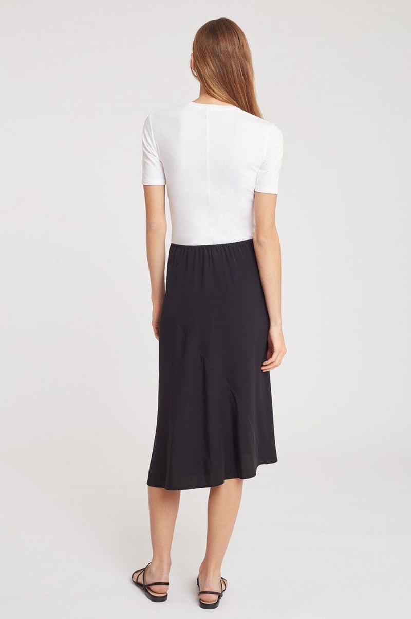Falda Cuyana Silk Asymmetrical Mujer Negras | APC24FV