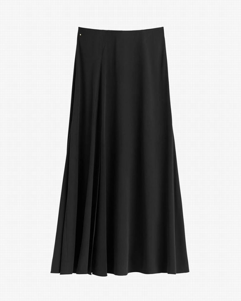 Falda Cuyana Washable Silk Maxi Mujer Negras | WUQ121QJ