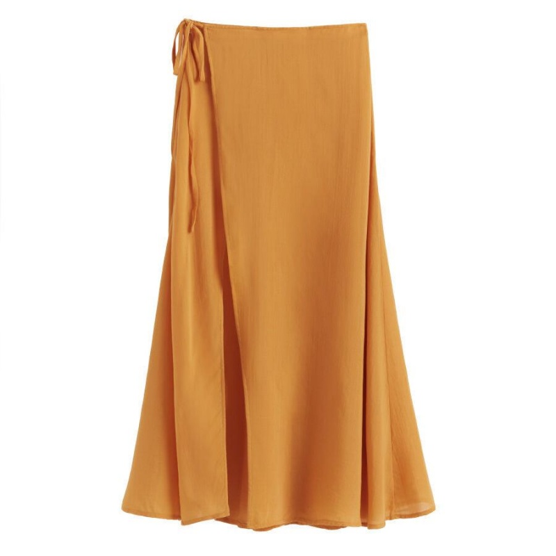 Falda Cuyana Wrap Maxi Cover Up Mujer Amarillo | WET2892QH