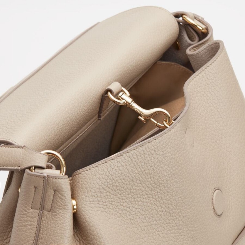 Mochilas Cuyana Cuero Mujer Gris | TXQ841PN