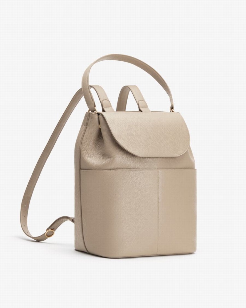 Mochilas Cuyana Cuero Mujer Gris | TXQ841PN
