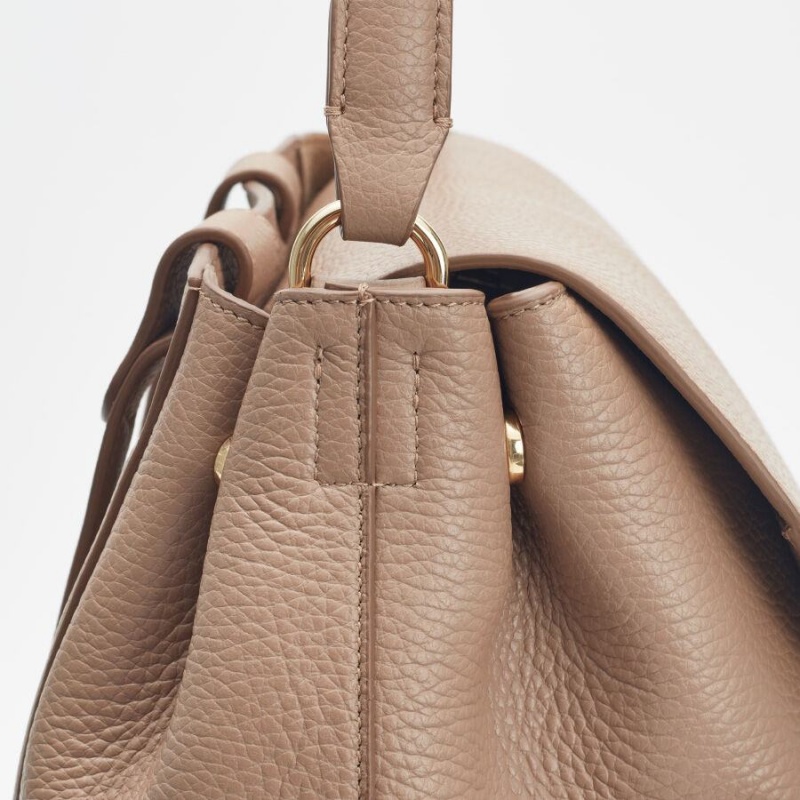 Mochilas Cuyana Cuero Mujer Kaki | WJL6964GD