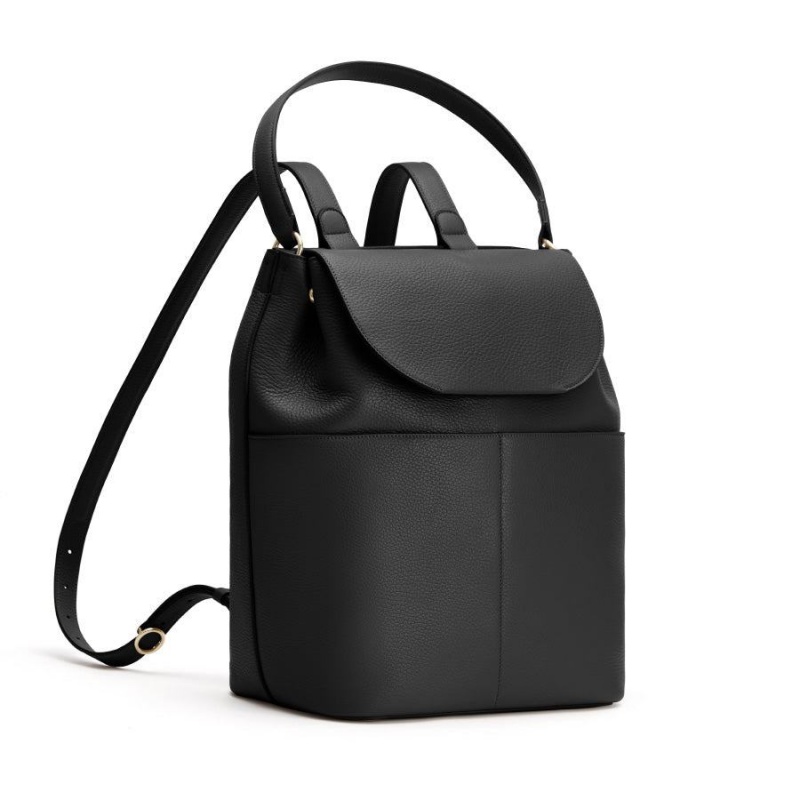 Mochilas Cuyana Cuero Mujer Negras | GTE3586ZA