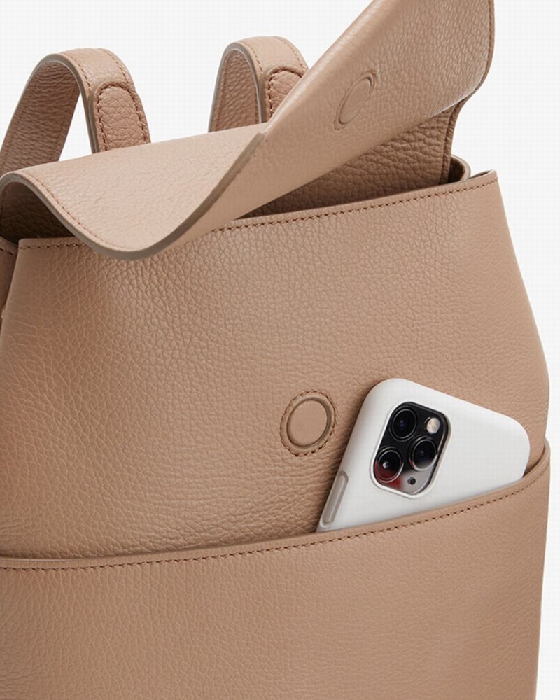 Mochilas Cuyana Mini Cuero Mujer Kaki | TTO719SM