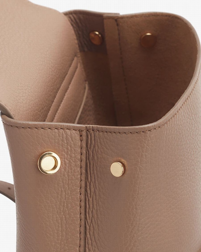 Mochilas Cuyana Mini Cuero Mujer Kaki | TTO719SM