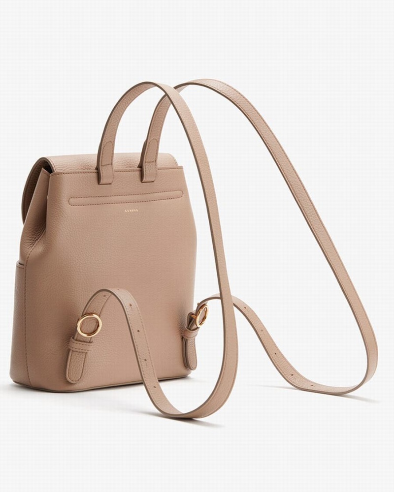 Mochilas Cuyana Mini Cuero Mujer Kaki | TTO719SM