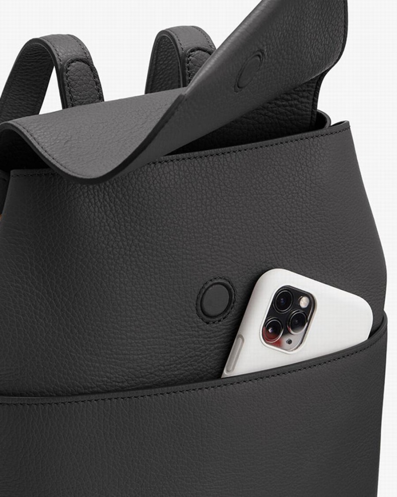 Mochilas Cuyana Mini Cuero Mujer Negras | XHX5172IB