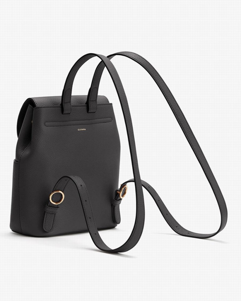 Mochilas Cuyana Mini Cuero Mujer Negras | XHX5172IB