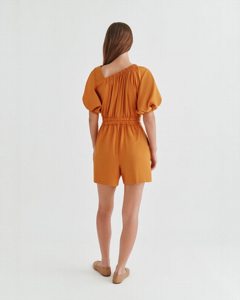 Mono Cuyana Gathered Front Mujer Amarillo | WHC3373AV