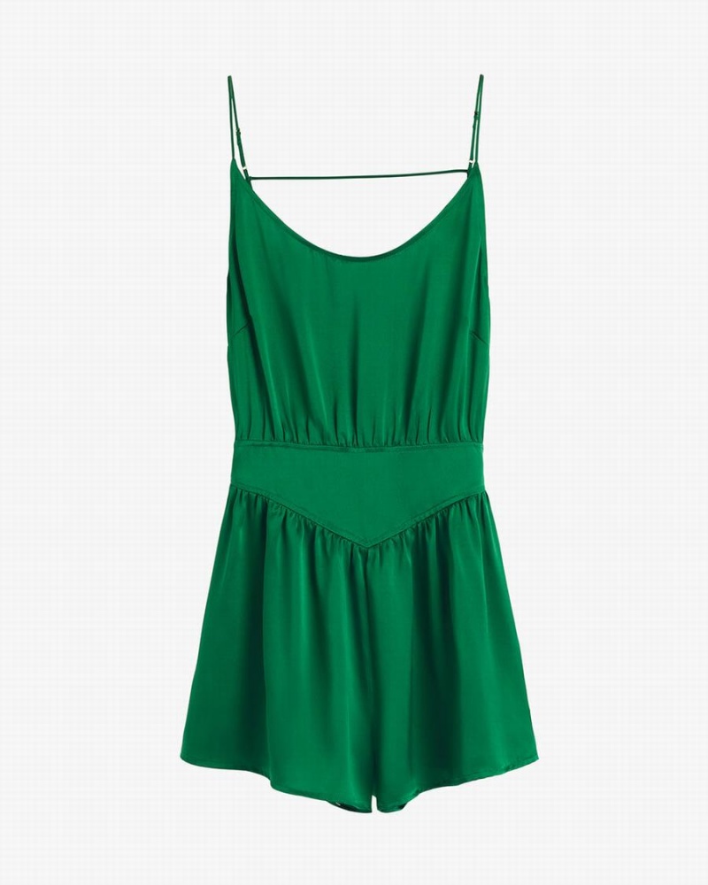 Mono Cuyana Washable Charmeuse Sleep Mujer Verde | HXW5125SG