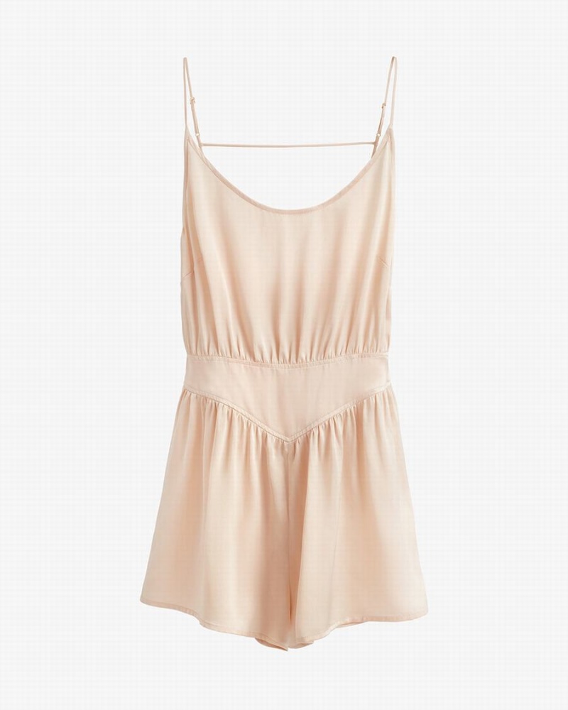 Mono Cuyana Washable Charmeuse Sleep Mujer Creme Blancas | GOA468IZ