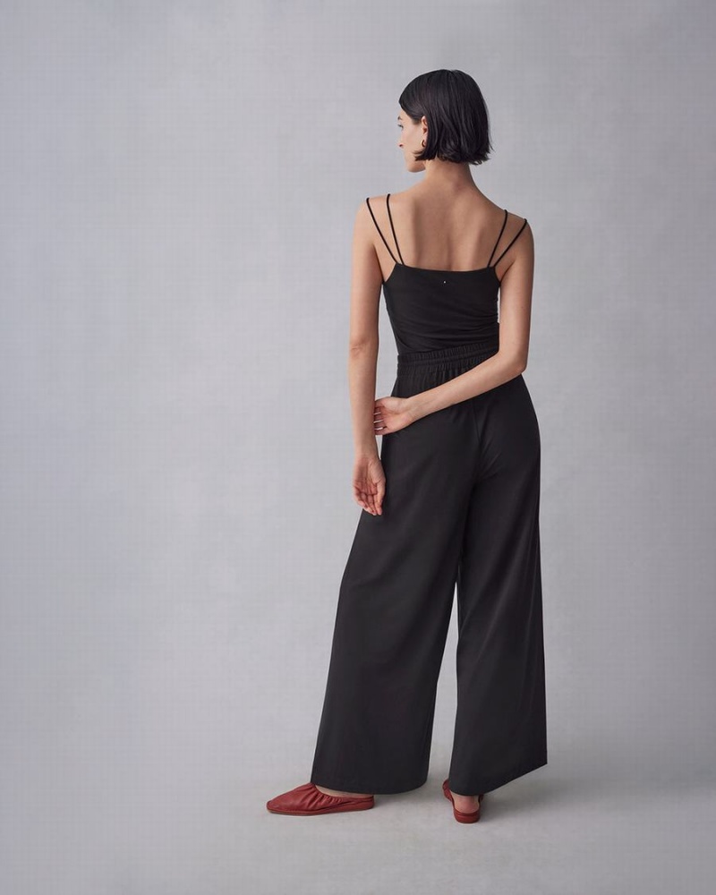 Pantalon Cuyana Anchos-Leg Drawstring Mujer Negras | KMC7364UR