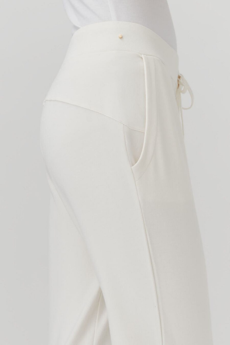 Pantalon Cuyana French Terry Tapered Lounge Mujer Blancas | CRW74FV