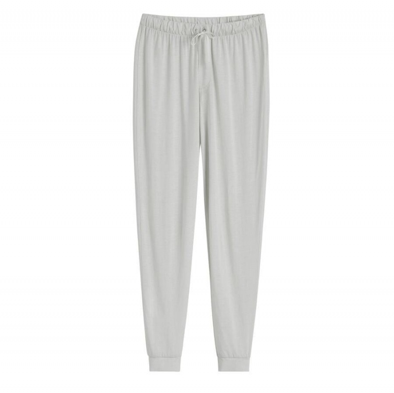 Pantalon Cuyana Organic Pima Tapered Mujer Gris | NMO564BI