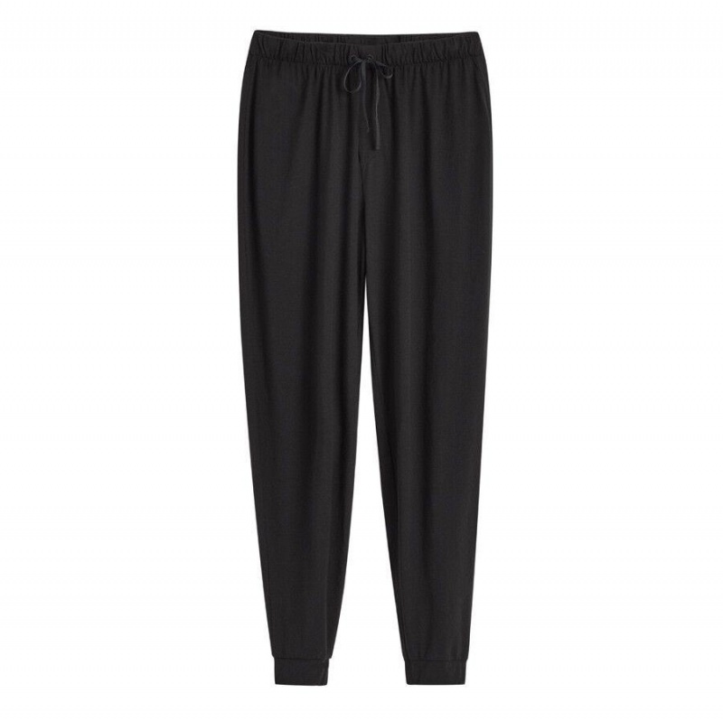 Pantalon Cuyana Organic Pima Tapered Mujer Negras | KZV9210KI