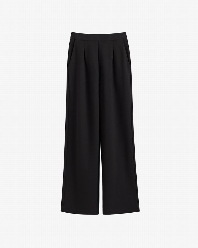 Pantalon Cuyana Ponte Anchos-Leg Mujer Negras | LJD7596GL