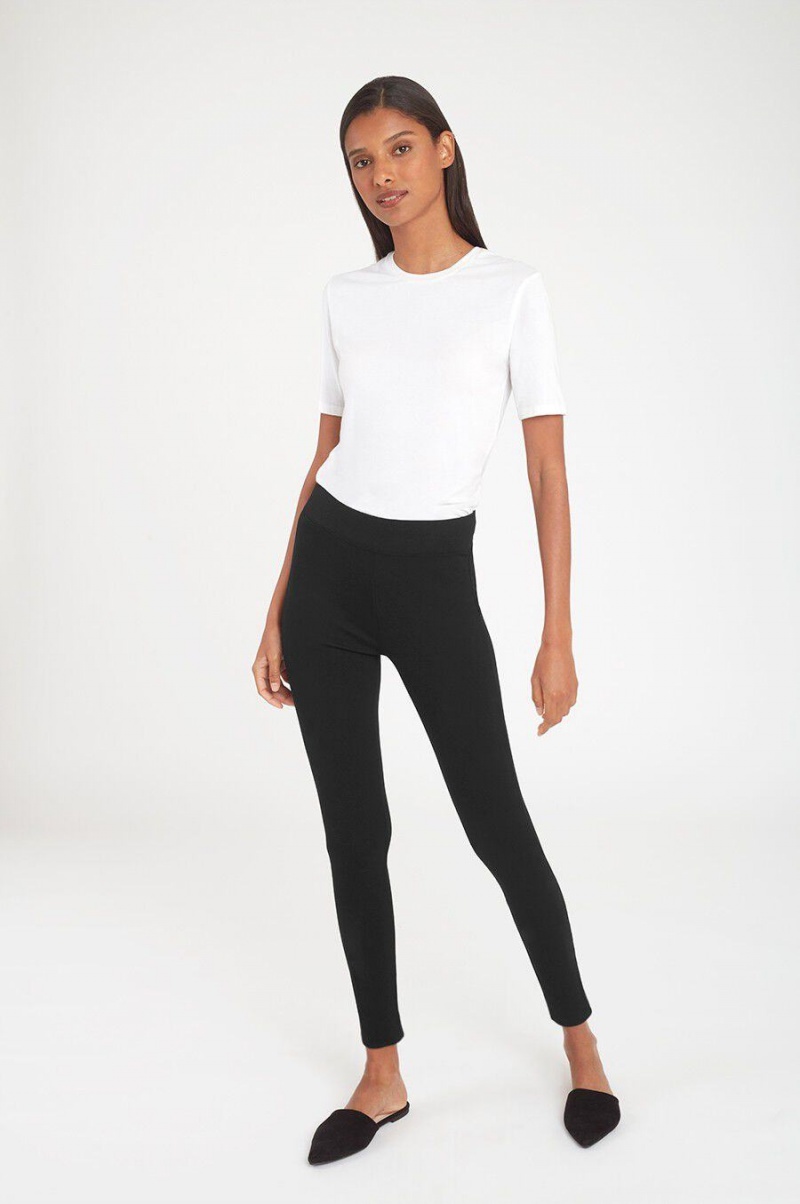 Pantalon Cuyana Ponte Legging Mujer Negras | ISN715JS
