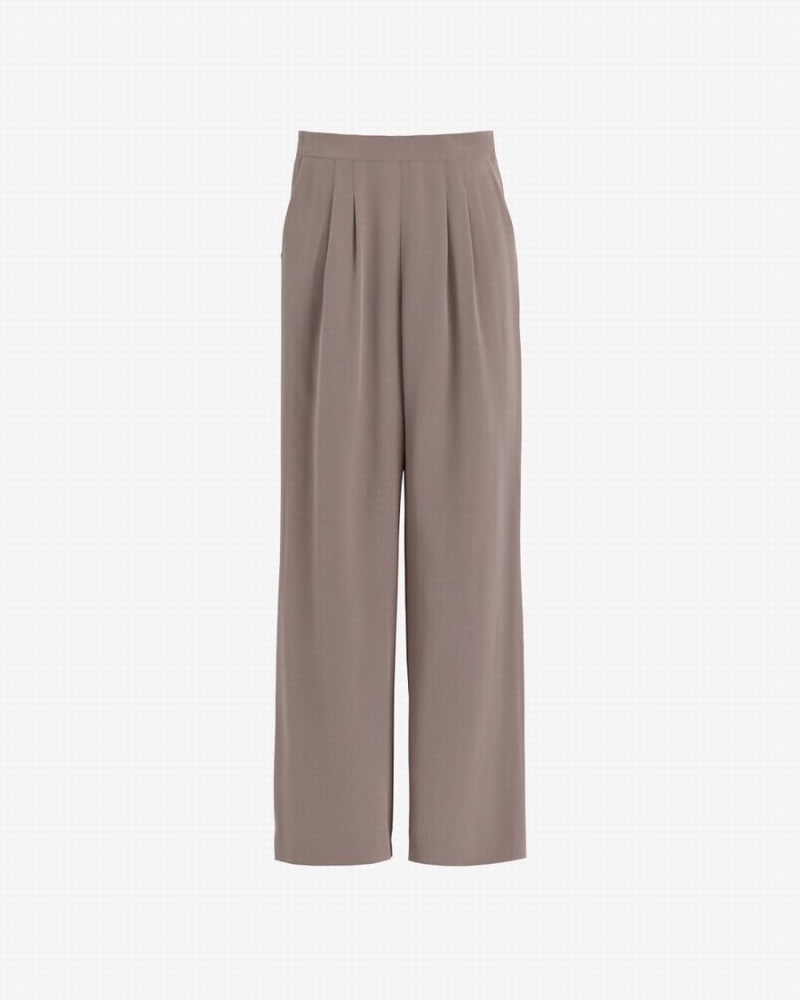 Pantalon Cuyana Silk Anchos-Leg Mujer Marrones Claro | TWI8349GX