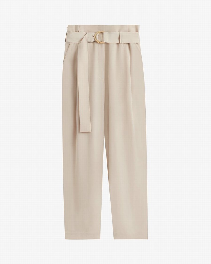 Pantalon Cuyana Silk Paperbag Mujer Marrones | TWB1741PS