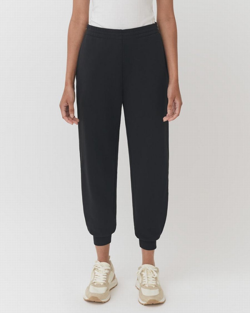 Pantalones Jogger Cuyana Terry Sculpted Mujer Negras | UWB343PA