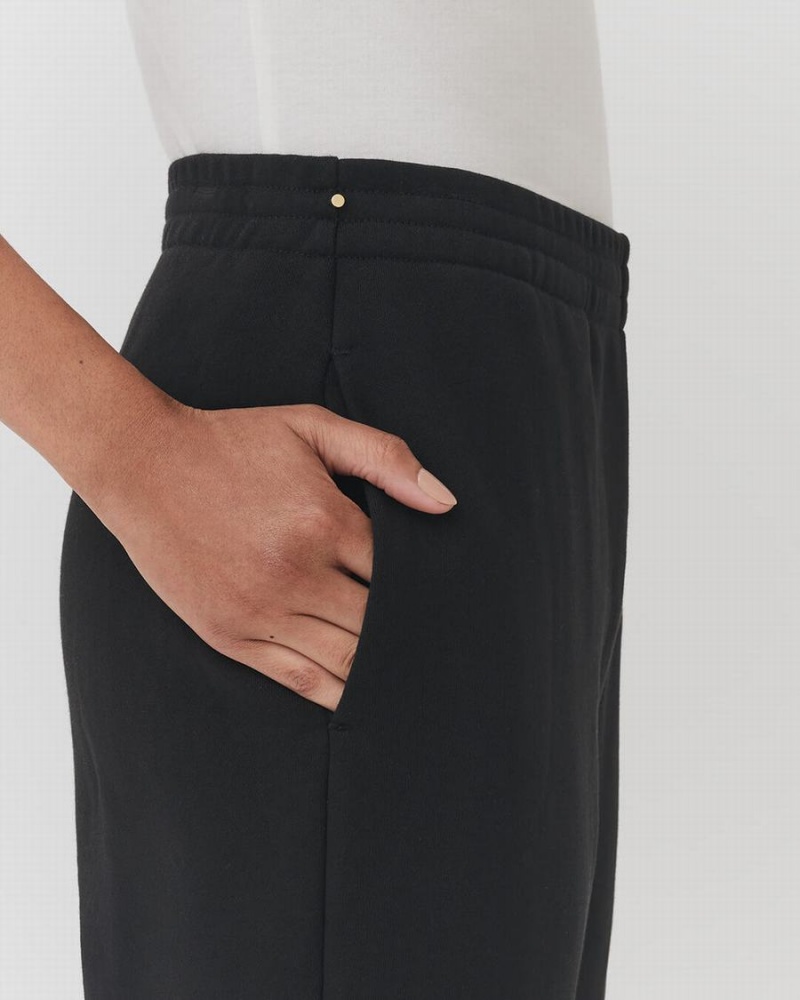 Pantalones Jogger Cuyana Terry Sculpted Mujer Negras | UWB343PA