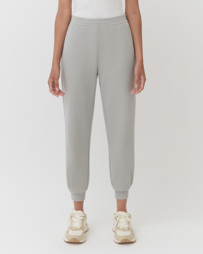 Pantalones Jogger Cuyana Terry Sculpted Mujer Gris | NVQ129IG