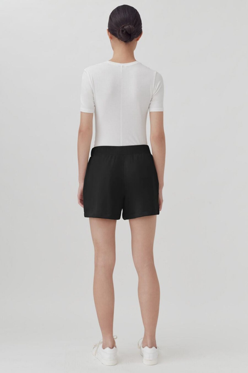 Short Cuyana French Terry Mujer Negras | YUV1994BE