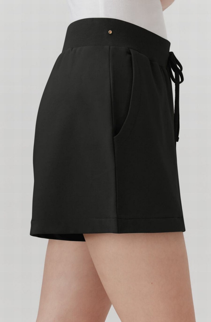 Short Cuyana French Terry Mujer Negras | YUV1994BE