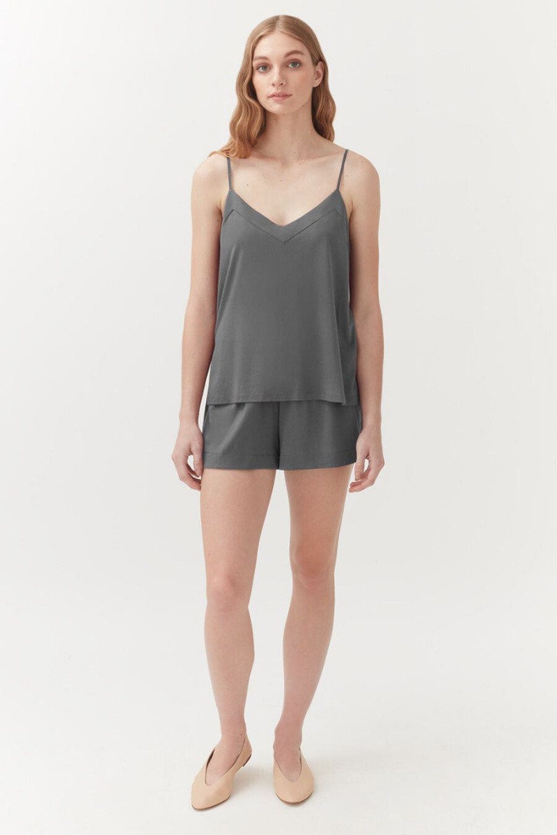 Short Cuyana Organic Pima Sleep Mujer Gris | GAA6623ZS