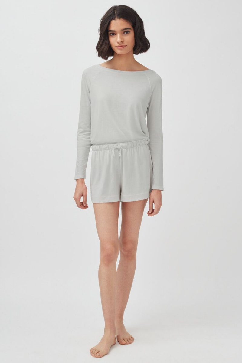 Short Cuyana Organic Pima Sleep Mujer Gris | OBH288HP