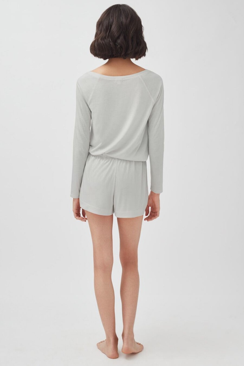 Short Cuyana Organic Pima Sleep Mujer Gris | OBH288HP