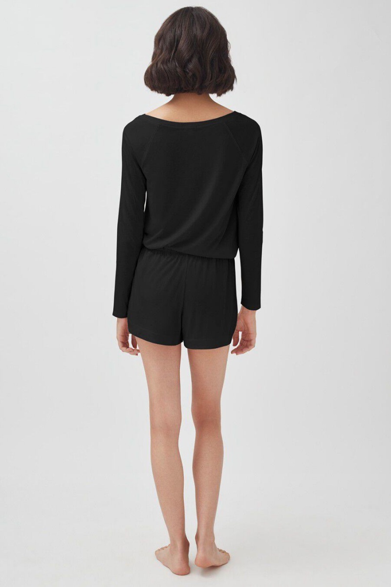 Short Cuyana Organic Pima Sleep Mujer Negras | LXY716PV
