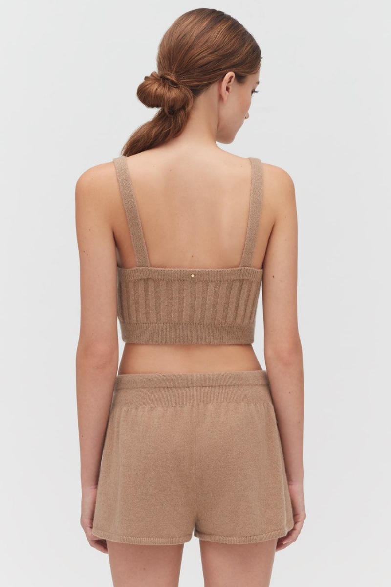 Short Cuyana Single-Origin Cashmere Mujer Marrones | JQG2739QP