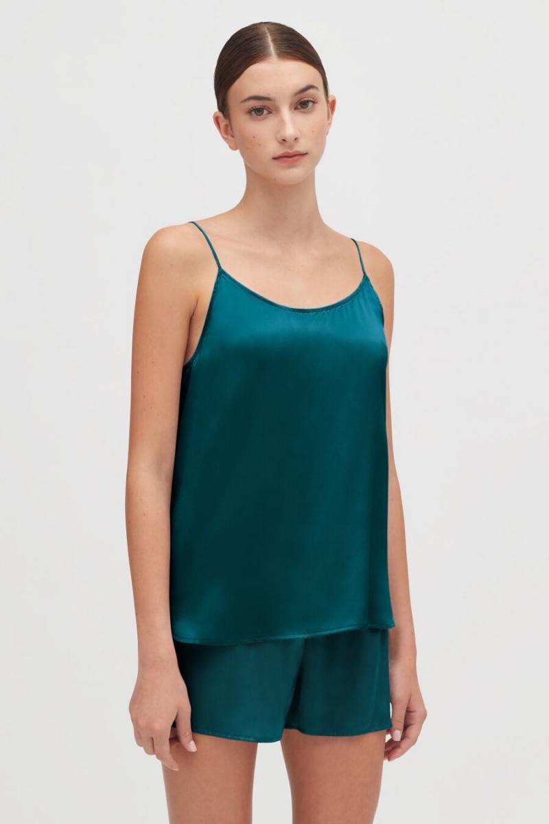 Short Cuyana Washable Charmeuse Mujer Azules | VOC5497NV