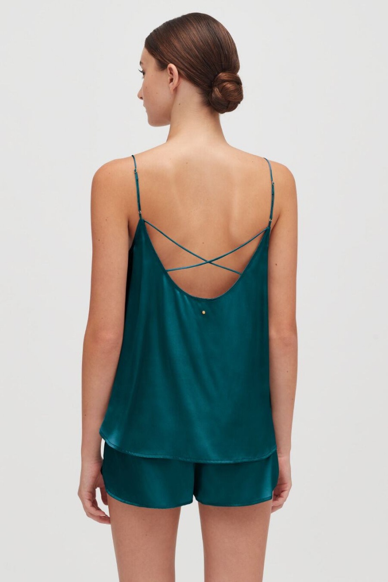 Short Cuyana Washable Charmeuse Mujer Azules | VOC5497NV