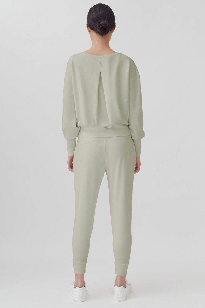 Sudaderas Cuyana French Terry Boatneck Mujer Verde | GFI4134TK