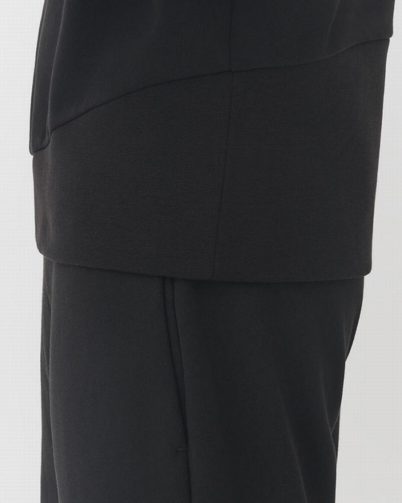 Sudaderas Cuyana Terry Balloon Sleeve Mujer Negras | PJB7468EB