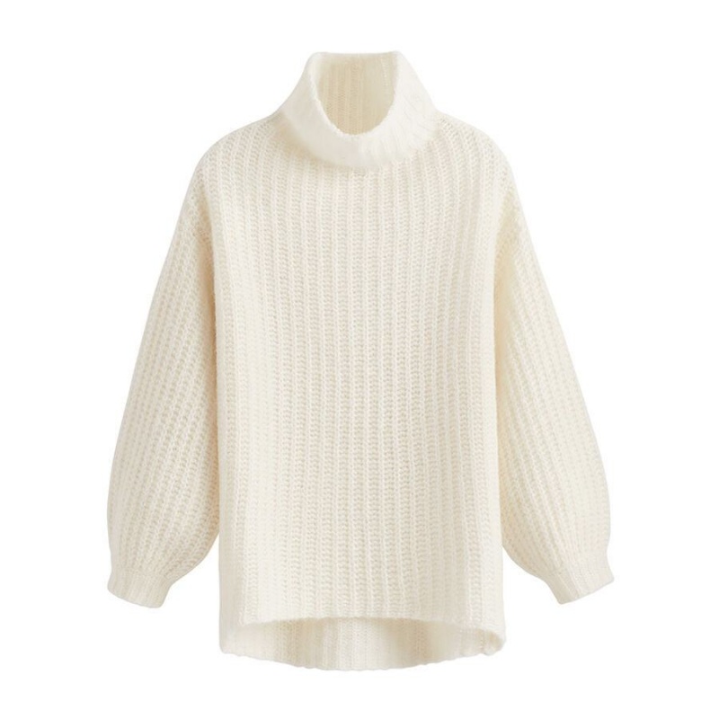 Suéteres Cuyana Alpaca Lana Turtleneck Mujer Blancas | NLH6937WV