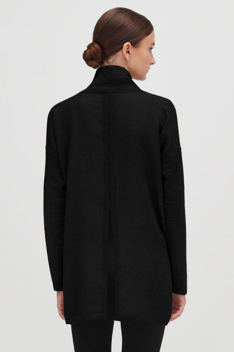 Suéteres Cuyana Alpaca Open-Back Turtleneck Mujer Negras | AQN5994SF