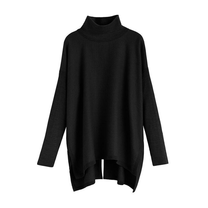 Suéteres Cuyana Alpaca Open-Back Turtleneck Mujer Negras | AQN5994SF